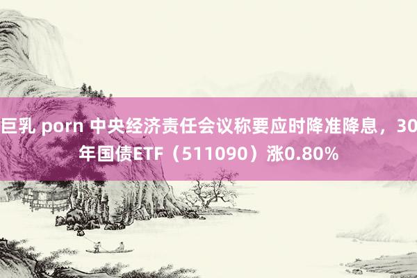 巨乳 porn 中央经济责任会议称要应时降准降息，30年国债ETF（511090）涨0.80%