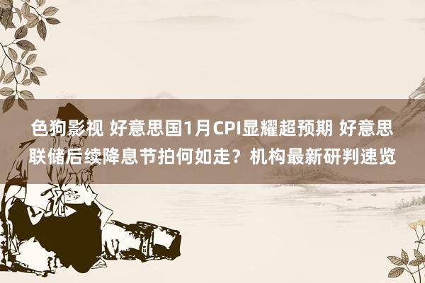 色狗影视 好意思国1月CPI显耀超预期 好意思联储后续降息节拍何如走？机构最新研判速览