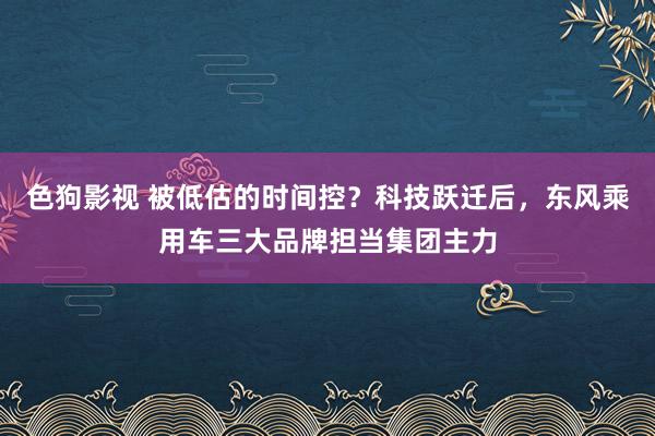 色狗影视 被低估的时间控？科技跃迁后，东风乘用车三大品牌担当集团主力