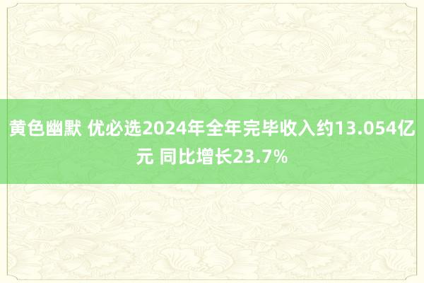 黄色幽默 优必选2024年全年完毕收入约13.054亿元 同比增长23.7%