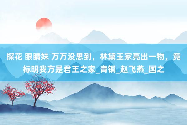 探花 眼睛妹 万万没思到，林黛玉家亮出一物，竟标明我方是君王之家_青铜_赵飞燕_国之