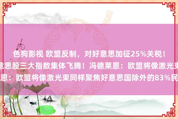 色狗影视 欧盟反制，对好意思加征25%关税！欧洲股市跌幅扩大，好意思股三大指数集体飞腾！冯德莱恩：欧盟将像激光束同样聚焦好意思国除外的83%民众买卖