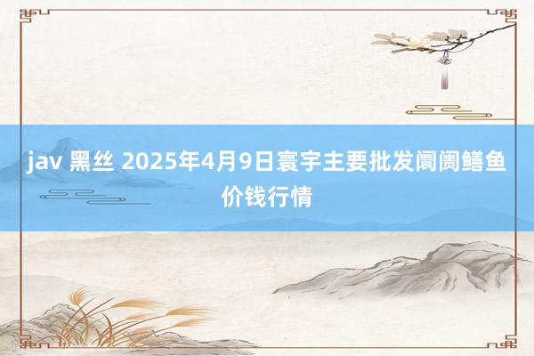jav 黑丝 2025年4月9日寰宇主要批发阛阓鳝鱼价钱行情