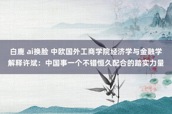 白鹿 ai换脸 中欧国外工商学院经济学与金融学解释许斌：中国事一个不错恒久配合的踏实力量