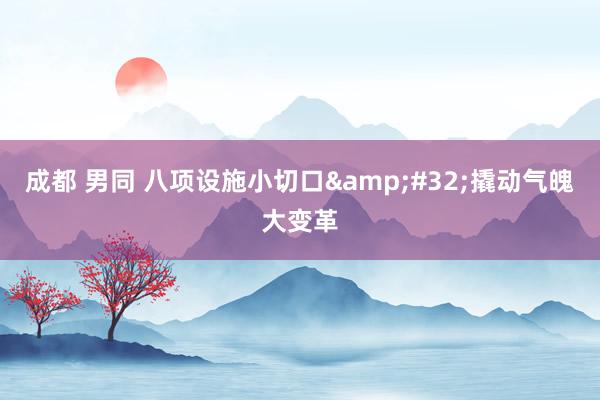 成都 男同 八项设施小切口&#32;撬动气魄大变革