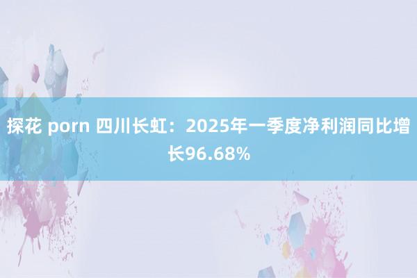 探花 porn 四川长虹：2025年一季度净利润同比增长96.68%